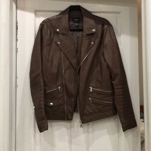 Forever 21 Men’s brown leather jacket